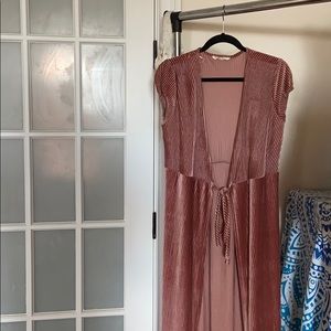 Velvet Rose Pink Wrap Top